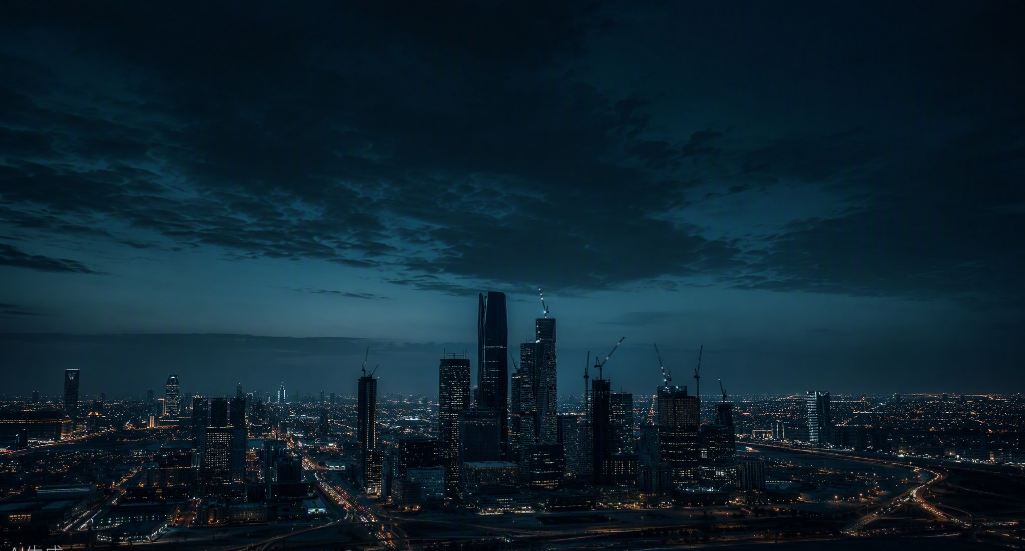 Riyadh skyline at dusk